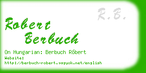 robert berbuch business card